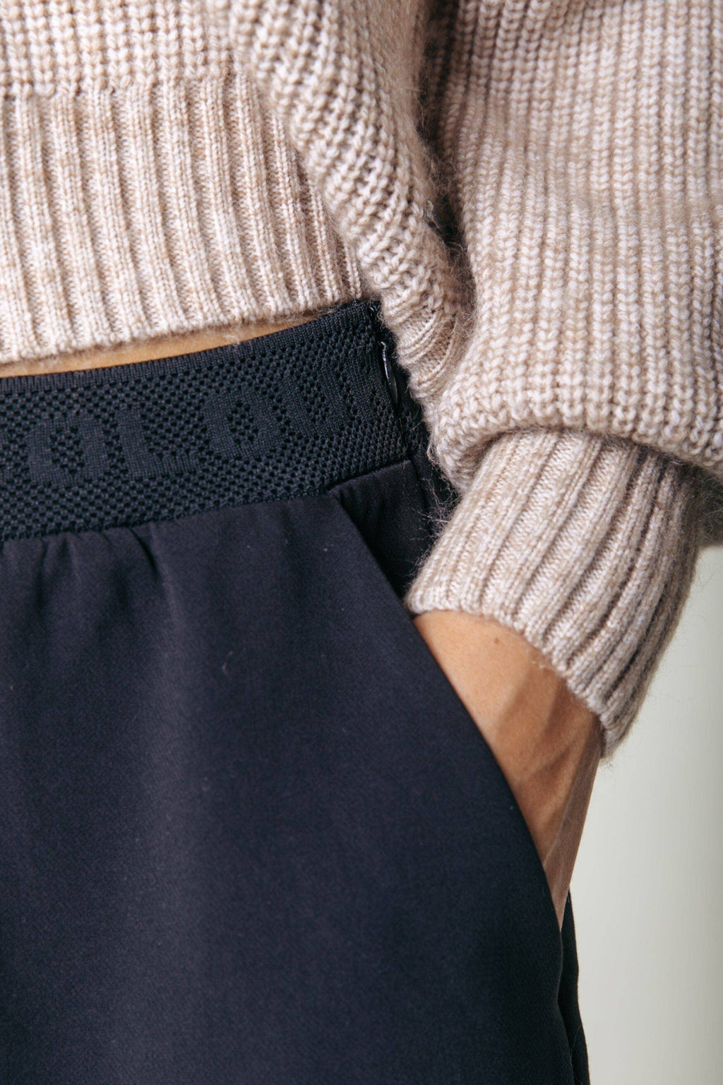 Feline broek met rechte pijpen - Zwart