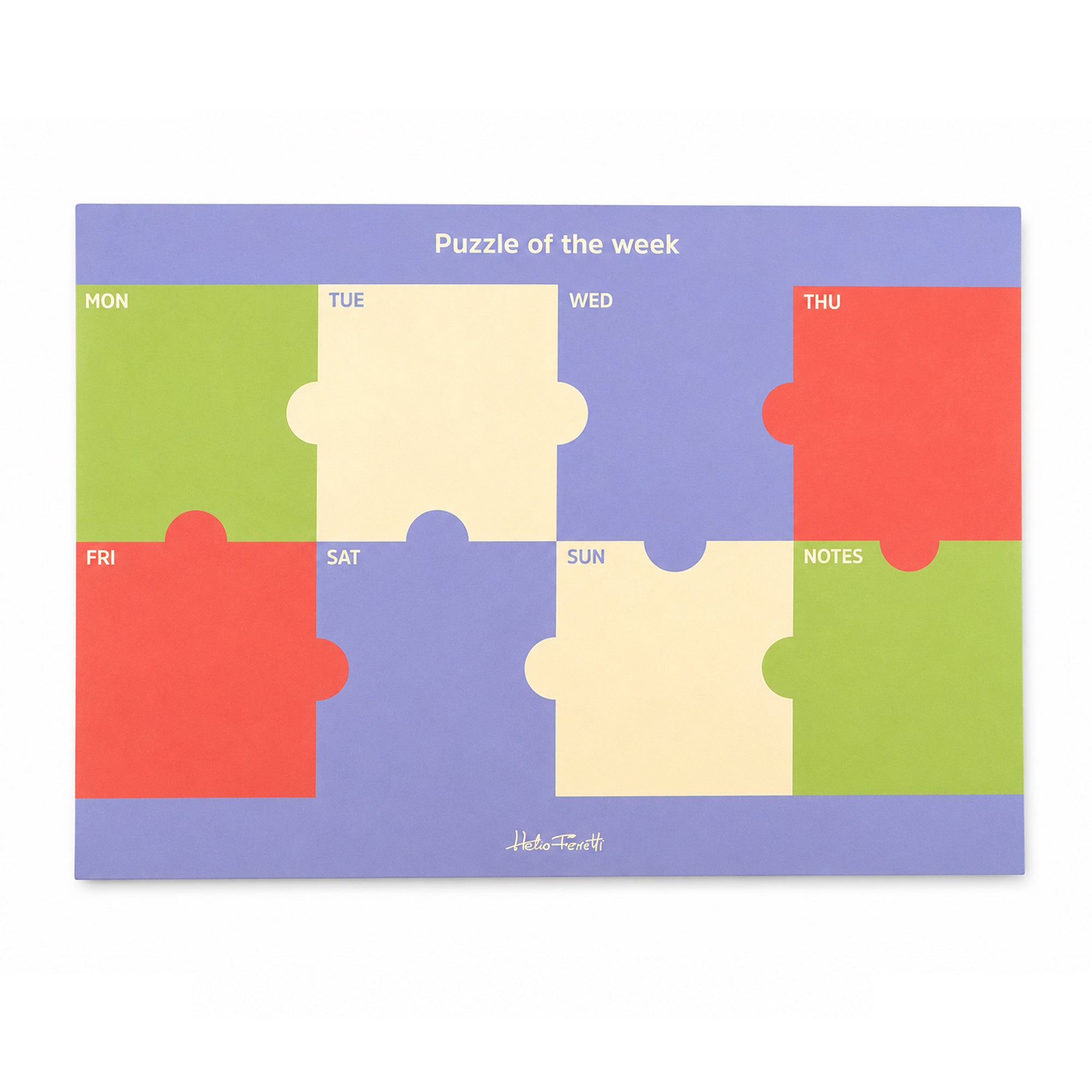 Weekplanner A4 - Puzzle