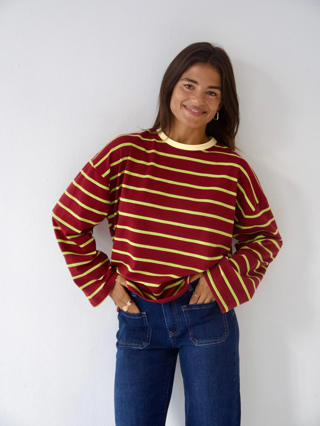 MindTraveler - Míriam Long Sleeve T-shirt / Burgundy Lime