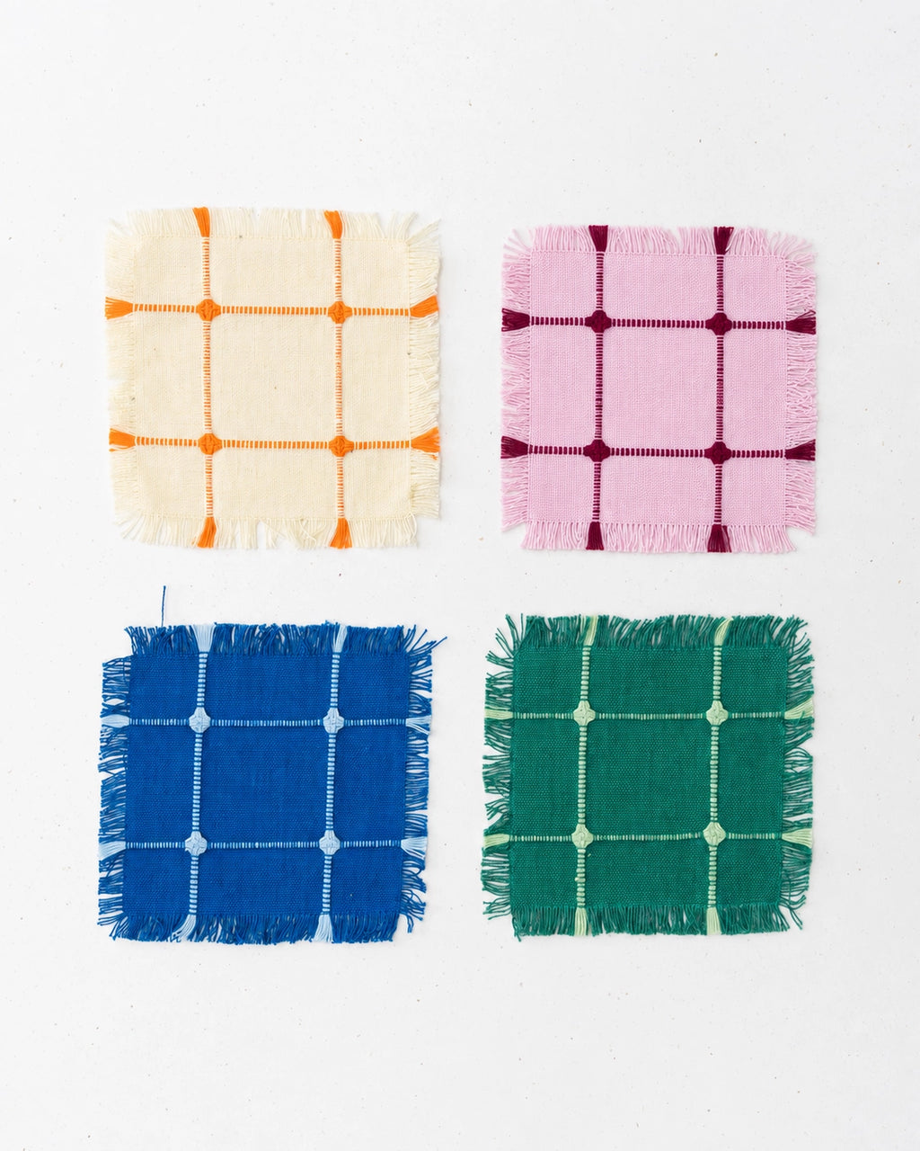 Tarta Gelatina - Set van 4 Onderzetters / Ruitjespatroon