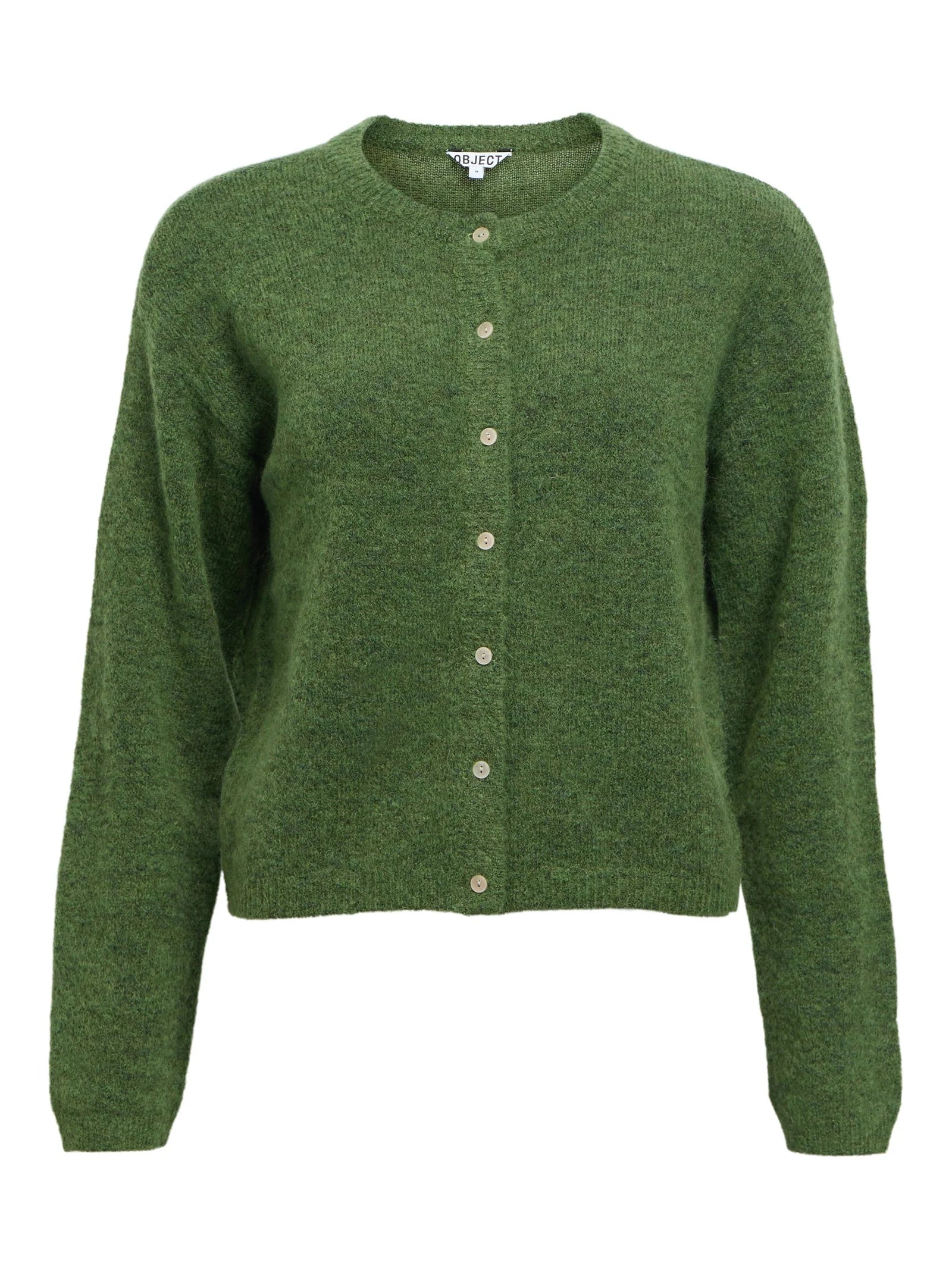Object - Agate Knitted Cardigan Alpacawolmix / Bronze Green Melange