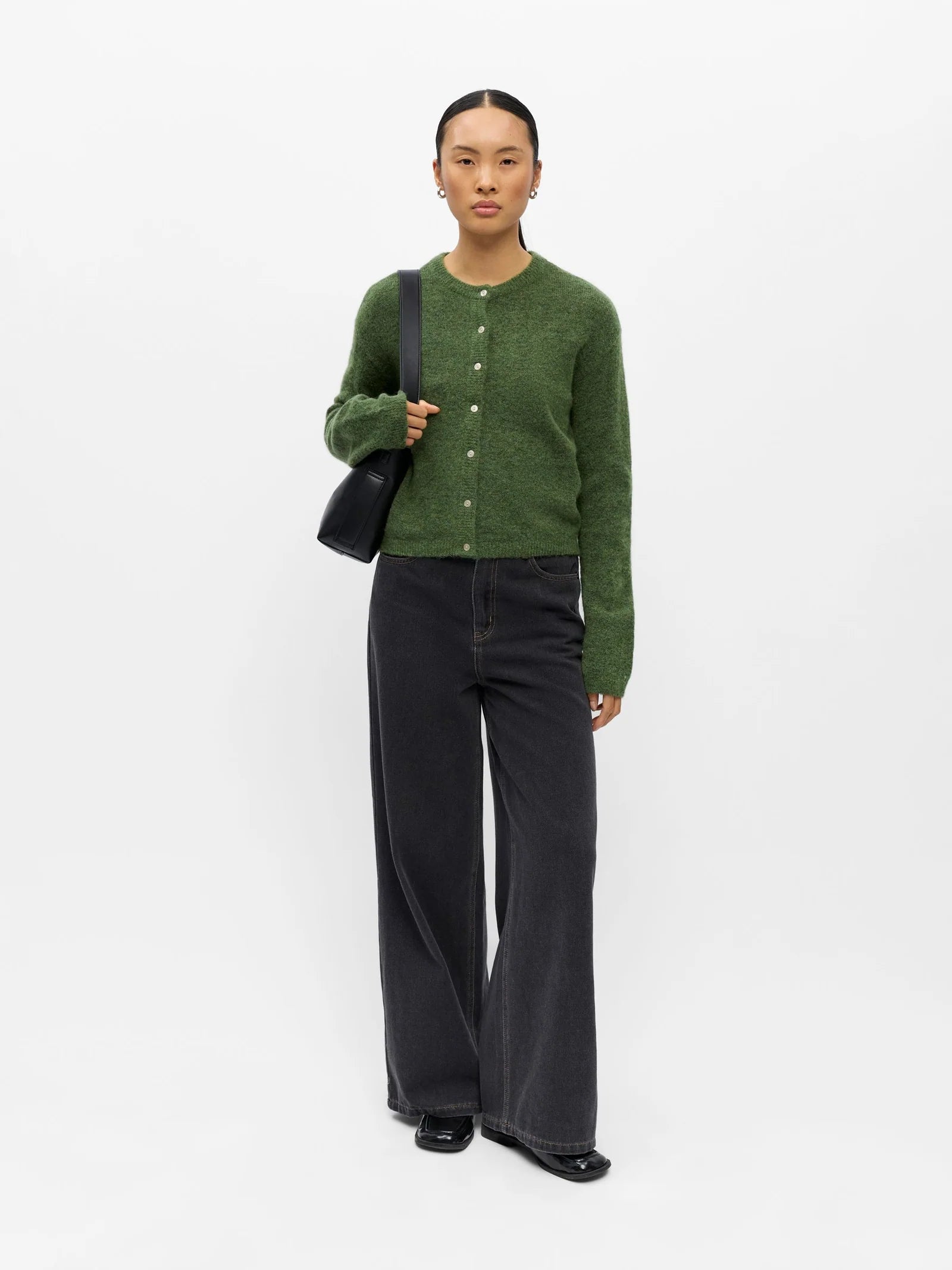 Object - Agate Knitted Cardigan Alpacawolmix / Bronze Green Melange