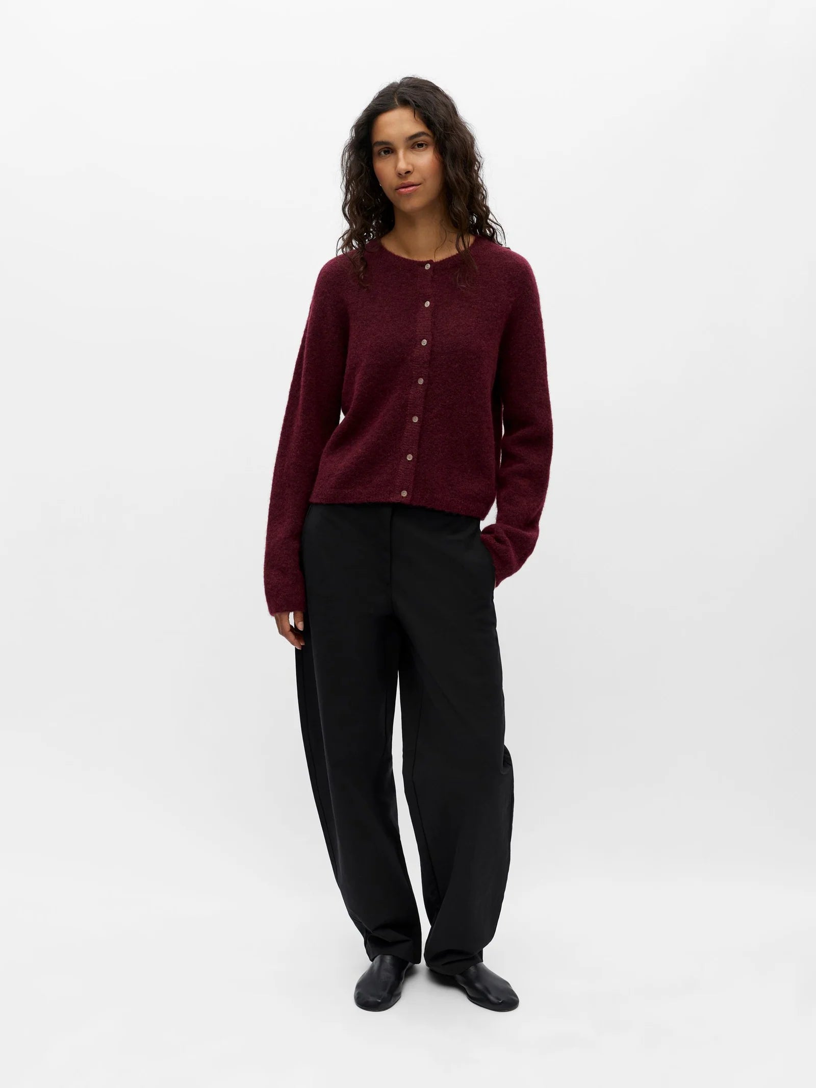 Object - Agate Knitted Cardigan Alpacawolmix / Windsor Wine Melange