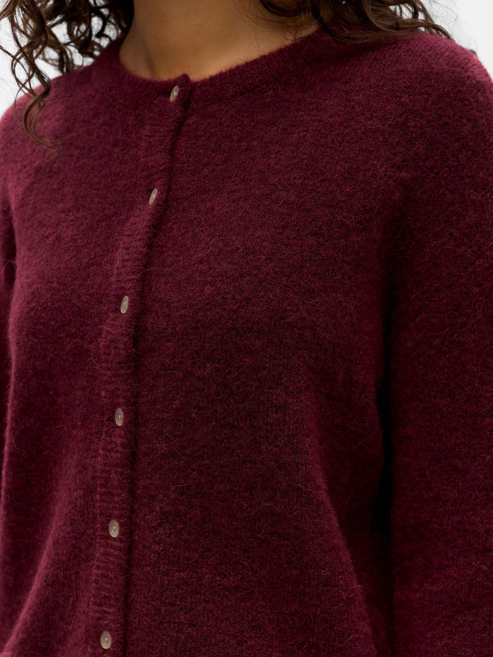Object - Agate Knitted Cardigan Alpacawolmix / Windsor Wine Melange