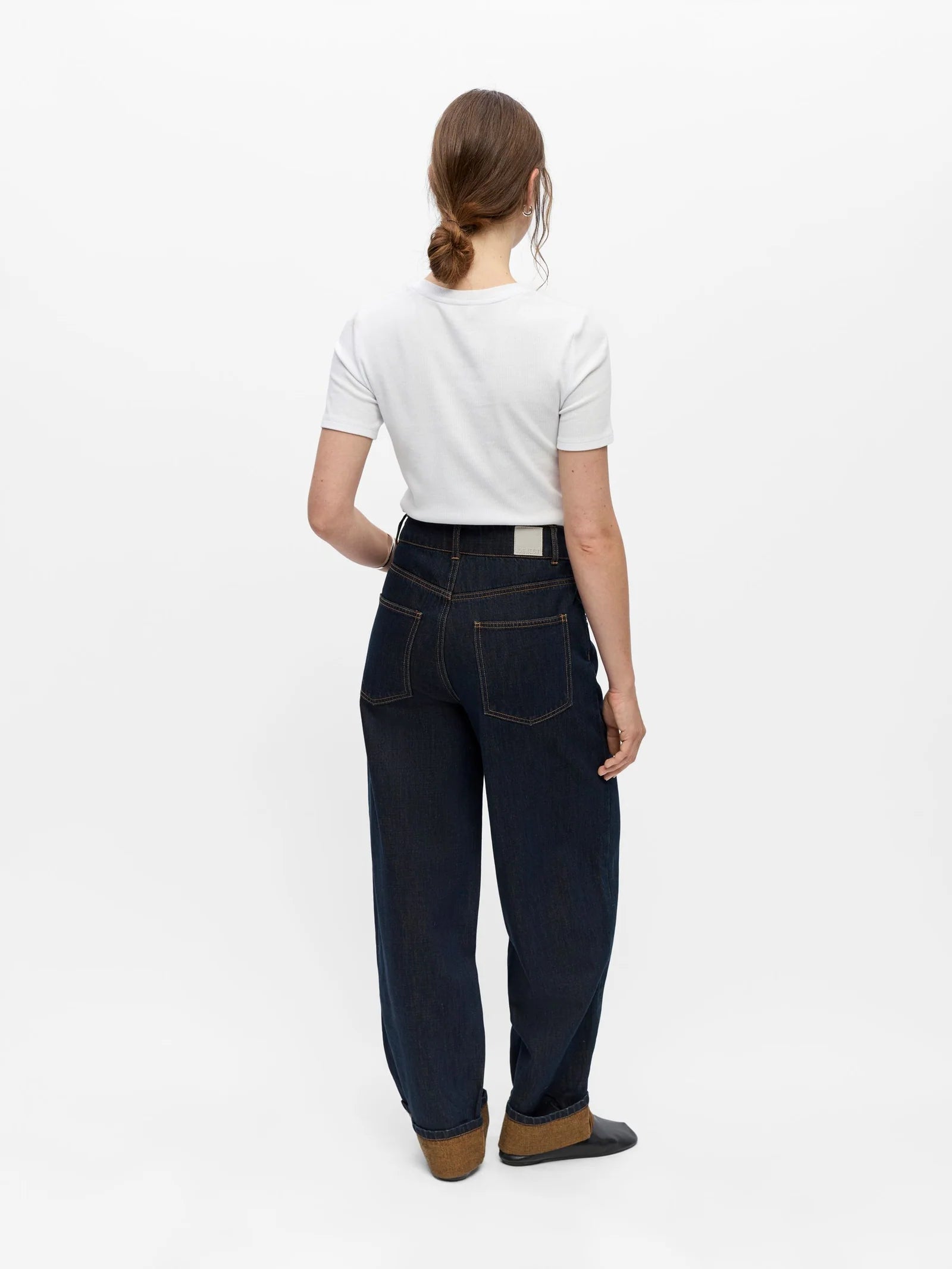 Object - Isira Straight Loose Jeans / Dark Blue Denim