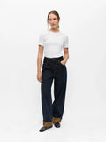 Object - Isira Straight Loose Jeans / Dark Blue Denim