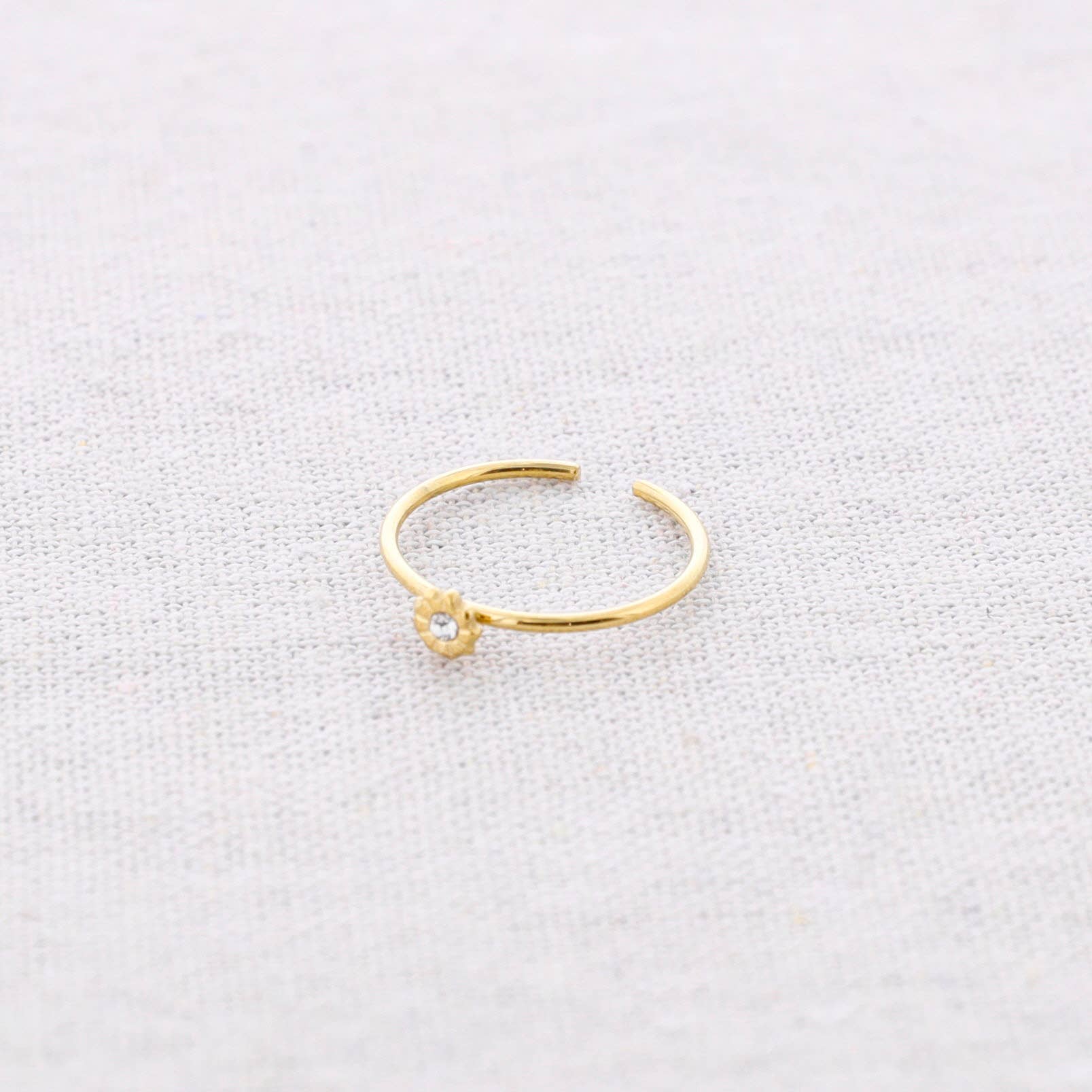 Ring Met Kristallen Bloem