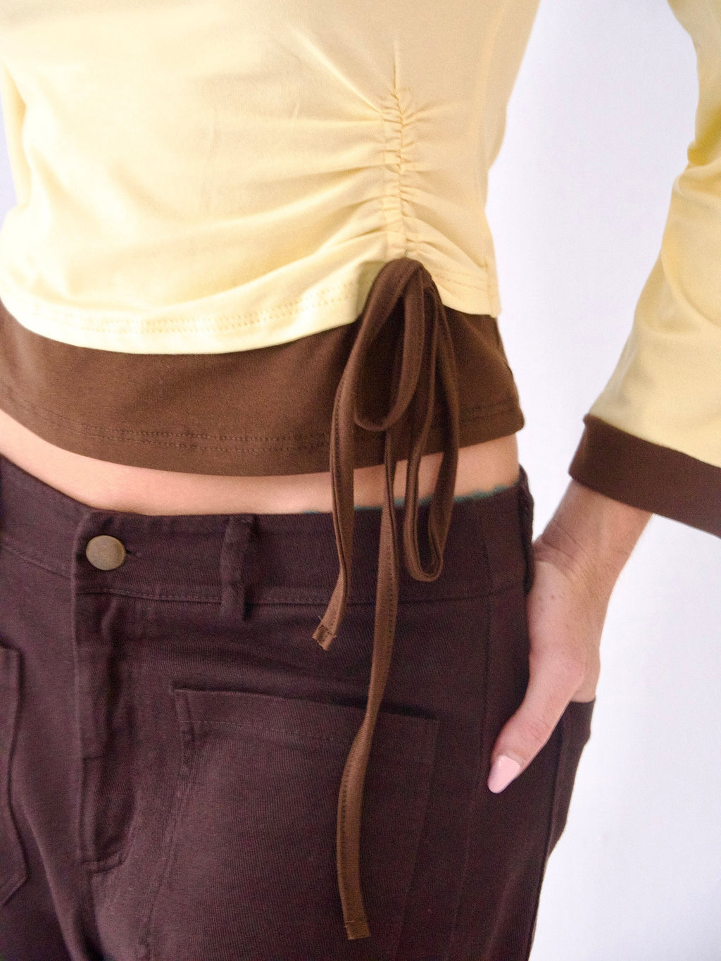 MindTraveler - Camila Top / Brown and Yellow
