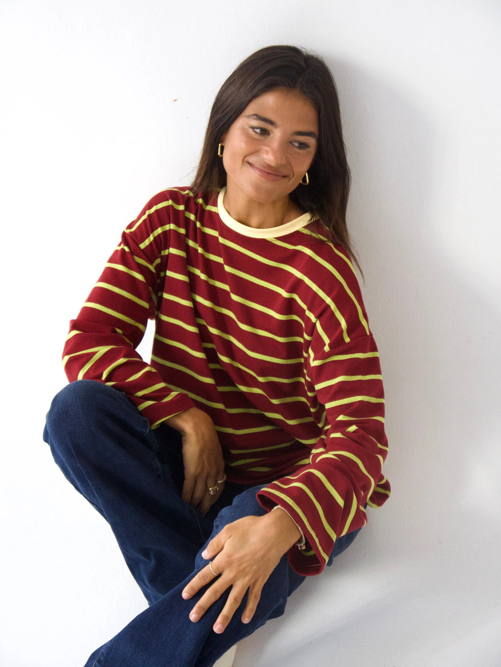 MindTraveler - Míriam Long Sleeve T-shirt / Burgundy Lime