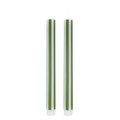 Set van 2 lange kaarsen / Groen