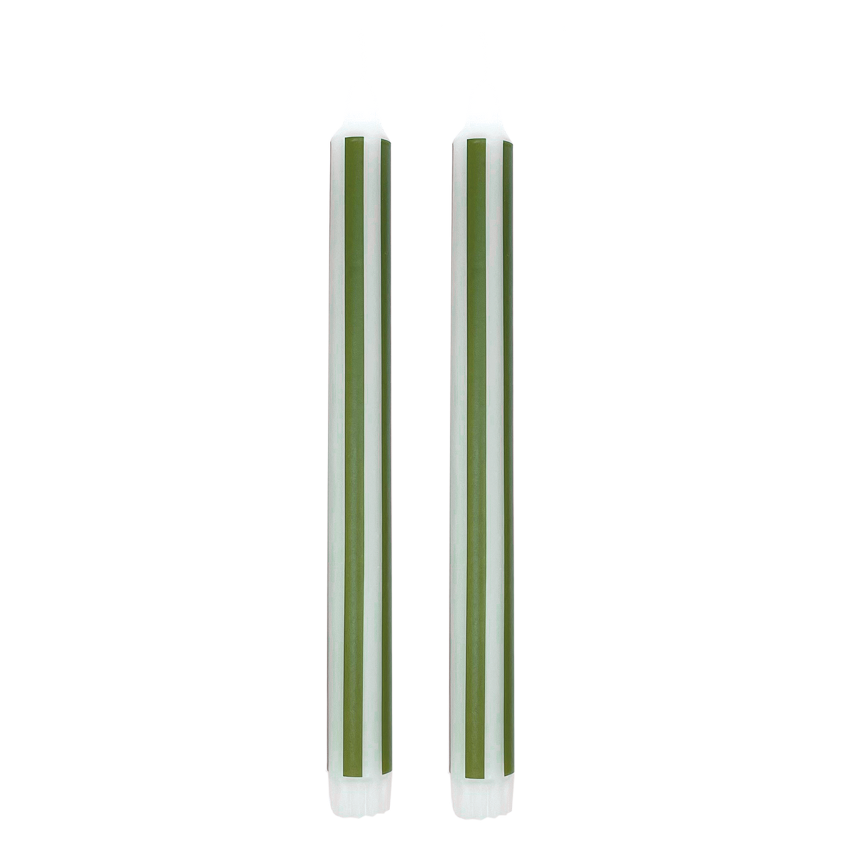 Set van 2 lange kaarsen / Groen