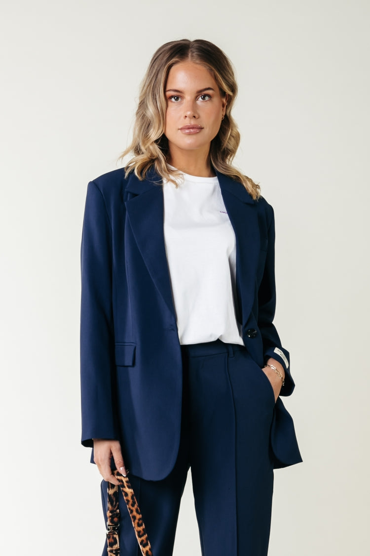Jesra Racer Logo Single Breasted Blazer