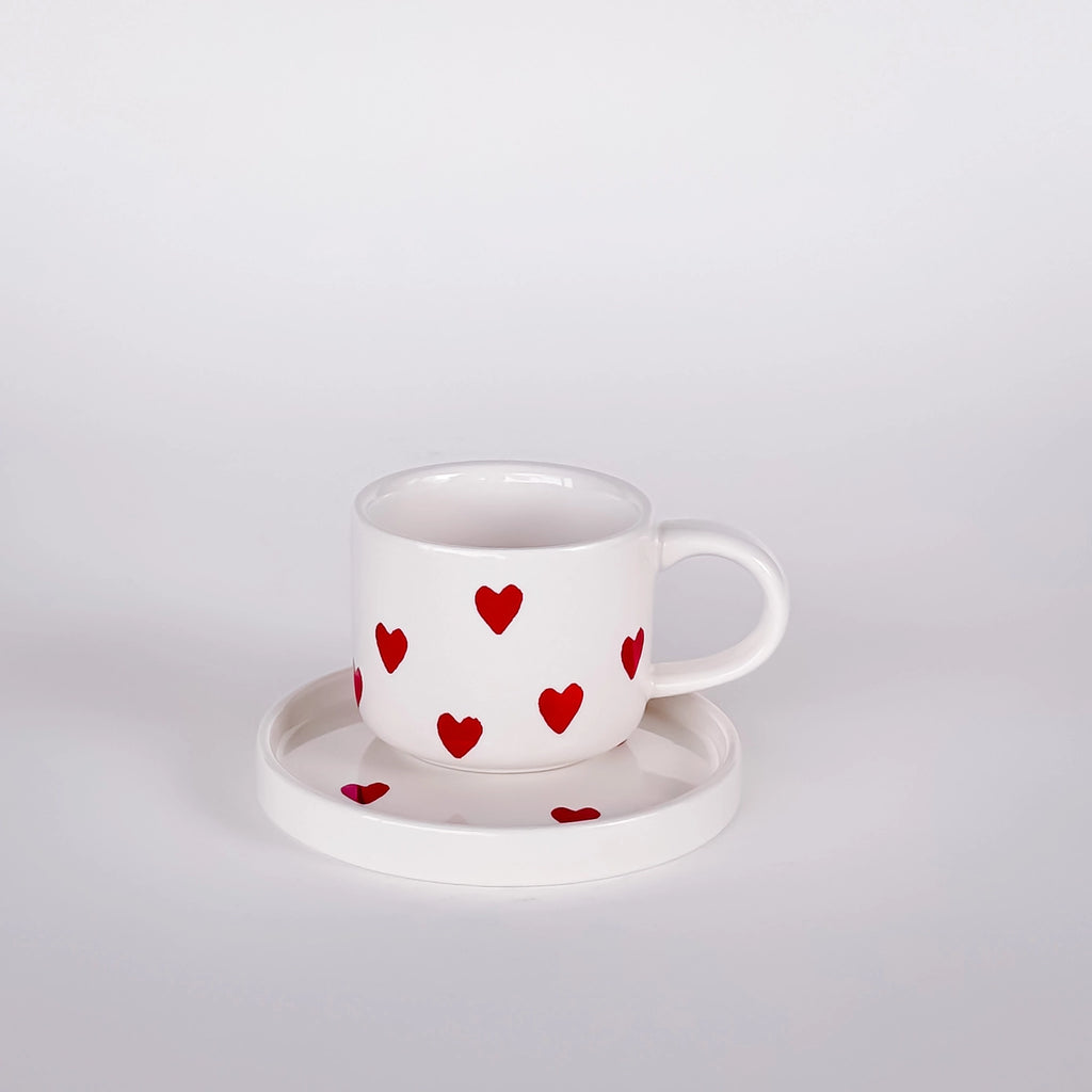 Espresso Set 2-delig - Amore / Tramonto Rood