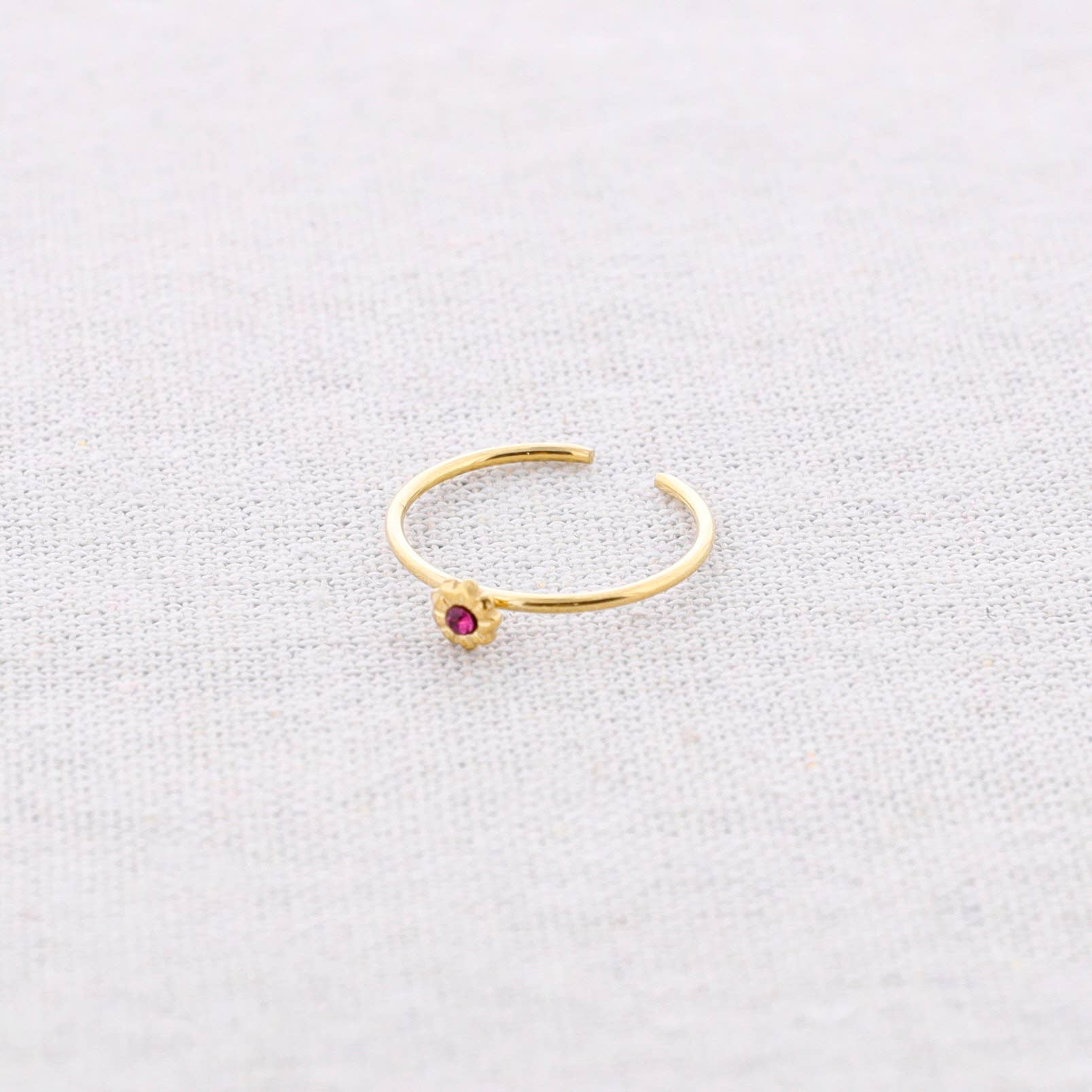 Ring Met Kristallen Bloem