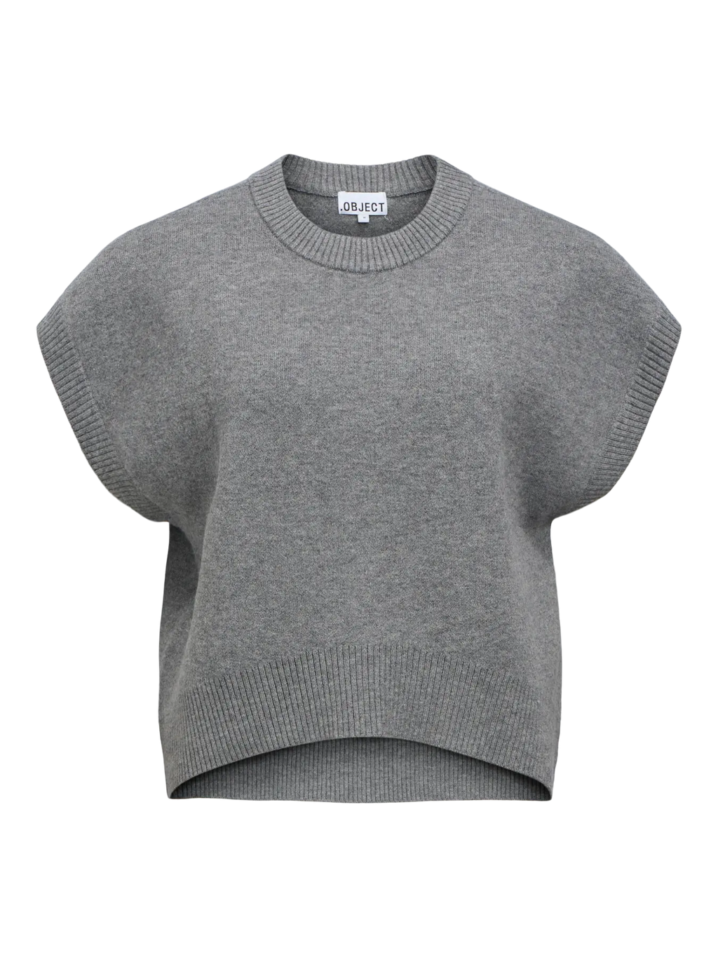 Object - Itone Knitted Vest / Medium Grey Melange