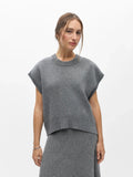 Object - Itone Knitted Vest / Medium Grey Melange