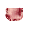 Kleine Pochette Met Ruches - Granaatrode Strepen
