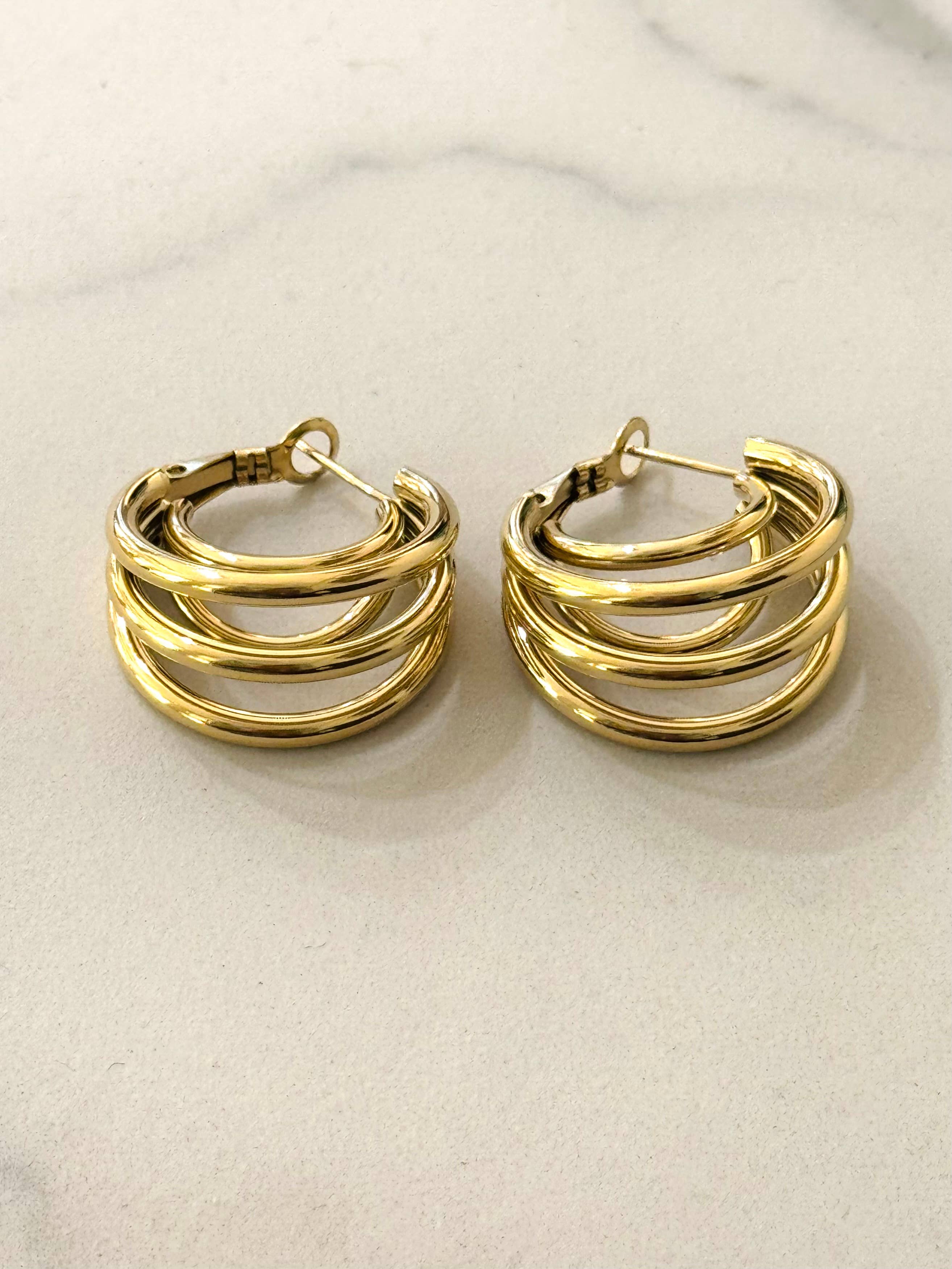Oorringen - Multi Creolen Goud