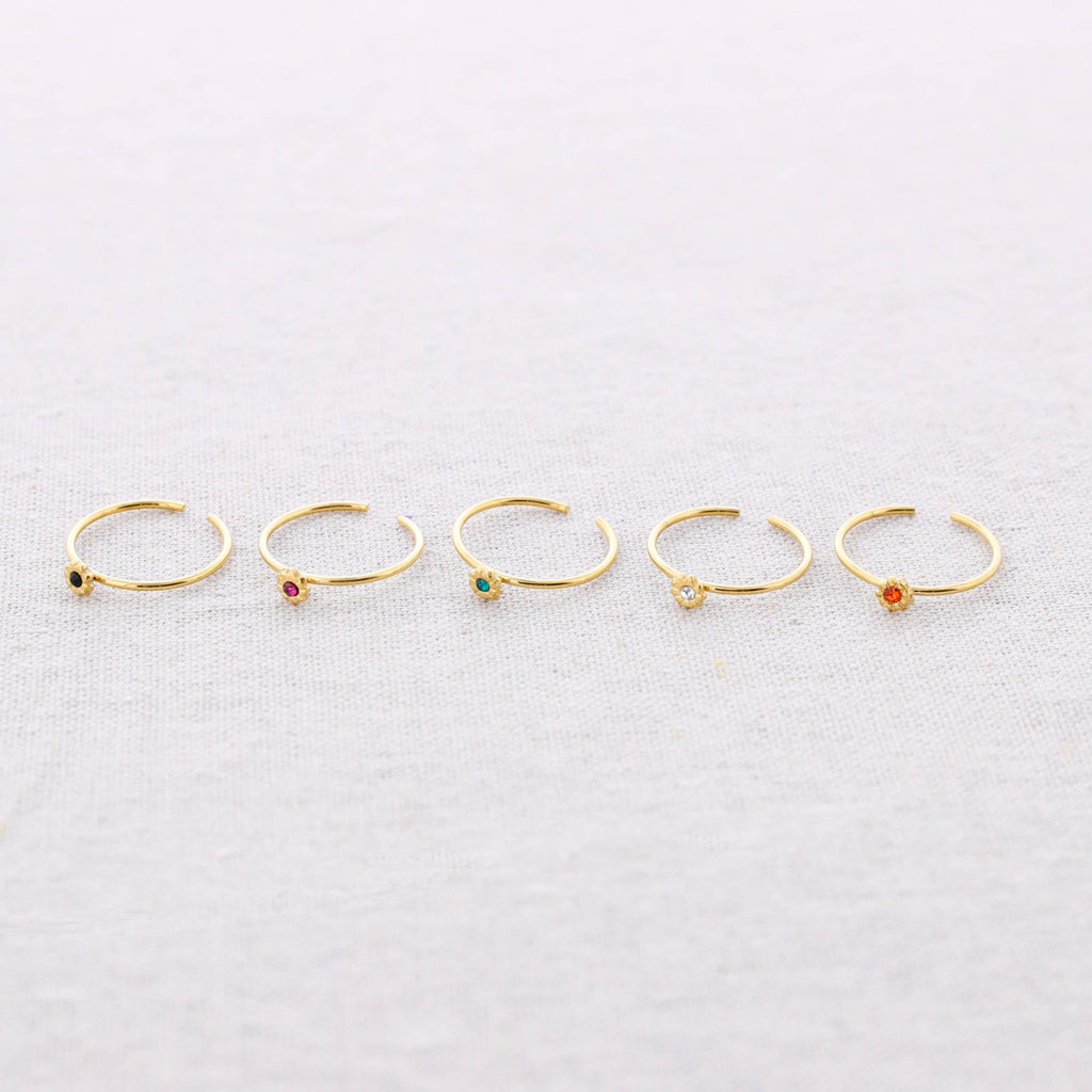 Ring Met Kristallen Bloem