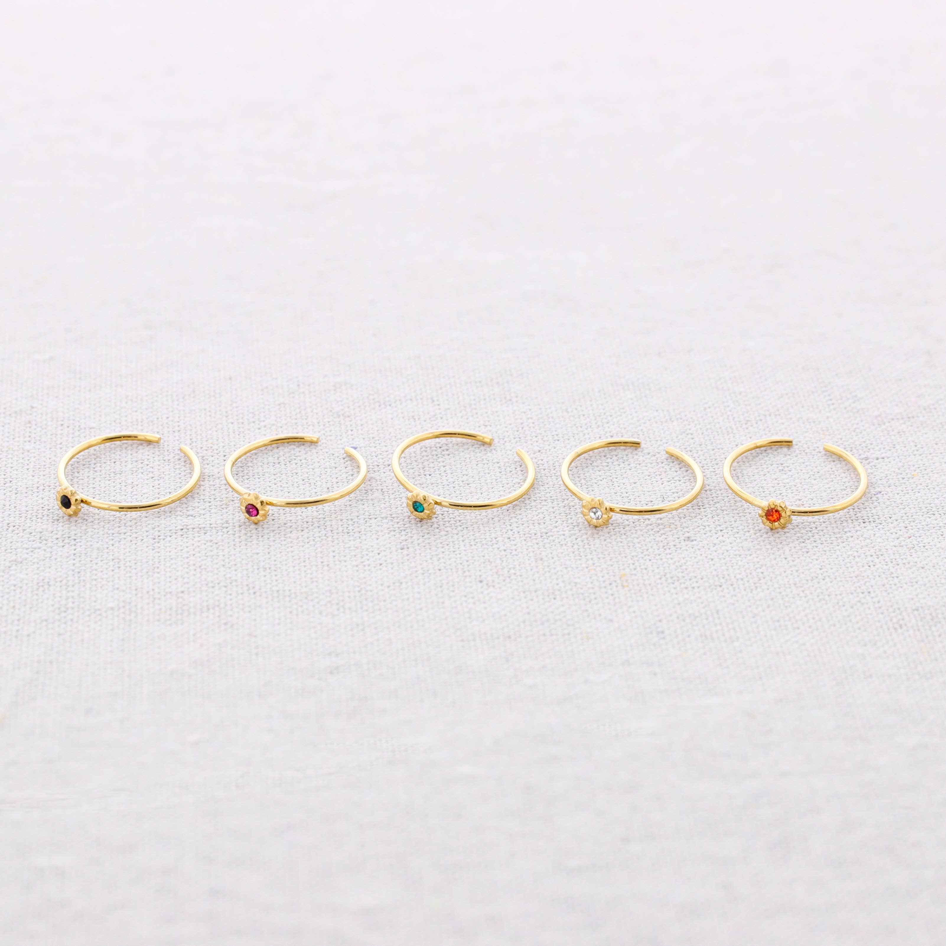 Ring Met Kristallen Bloem
