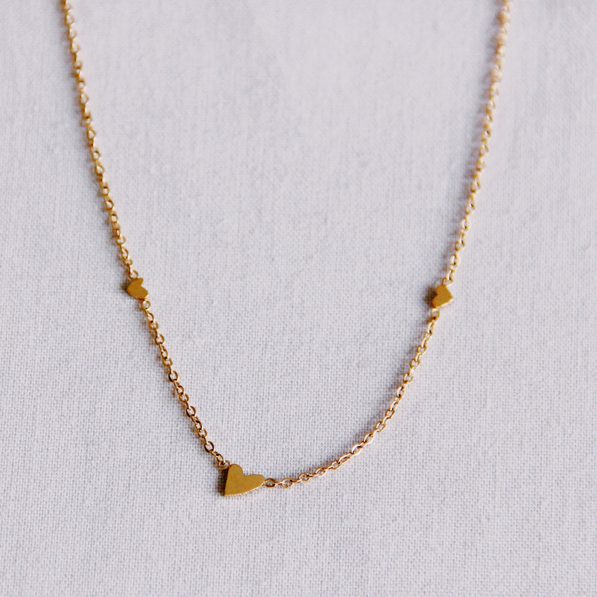 Ketting - Triple Mini Hearts