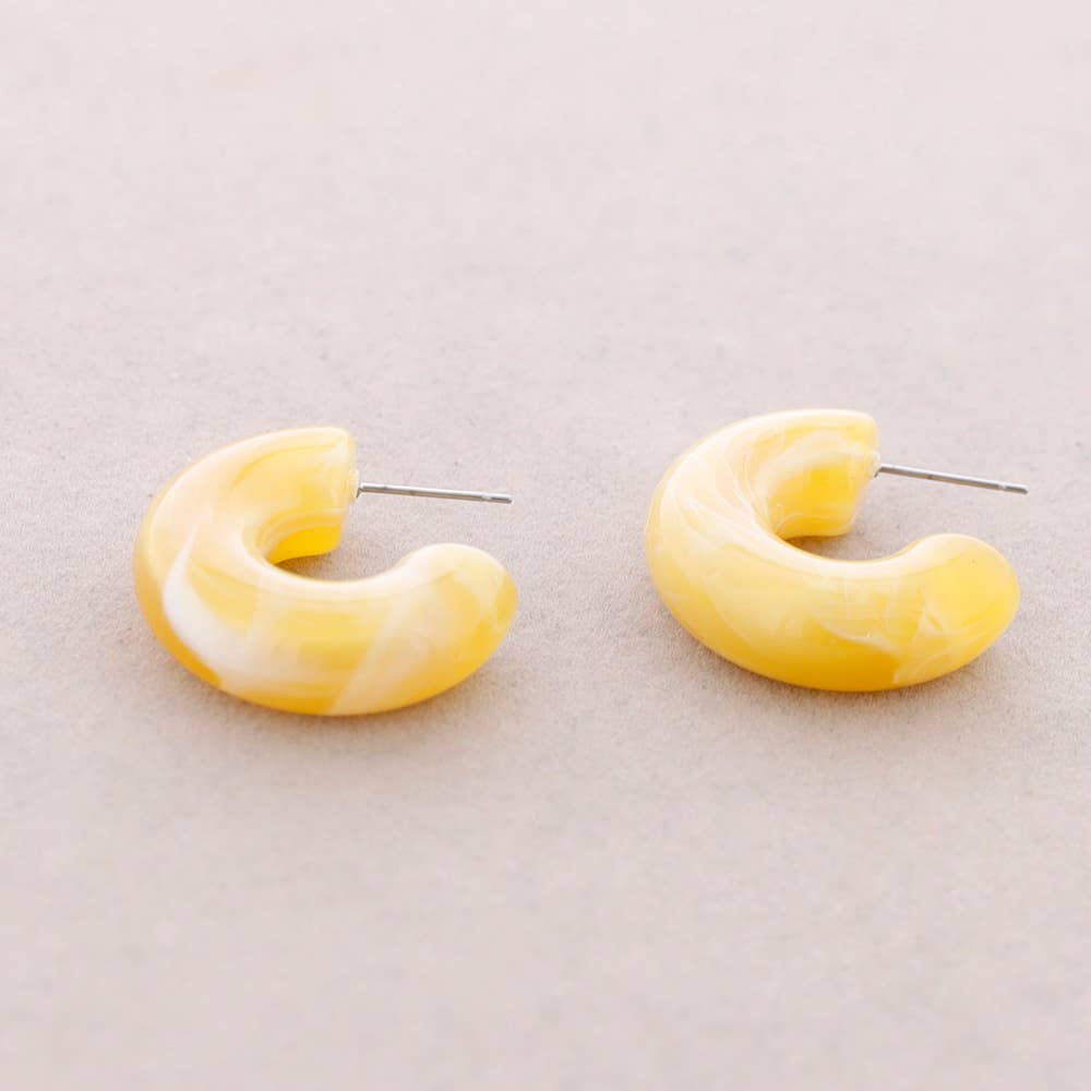 Oorbellen Met Resin Creolen