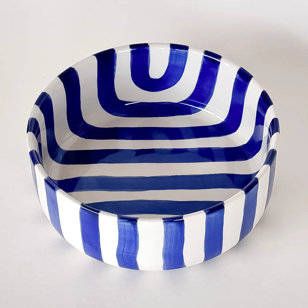 Kom - Strepen / Mare Blauw