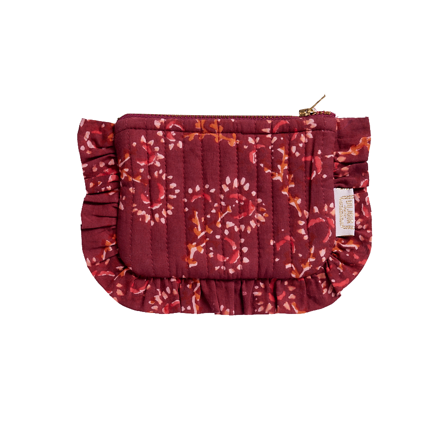Kleine Pochette Met Ruches - Osaka granaat
