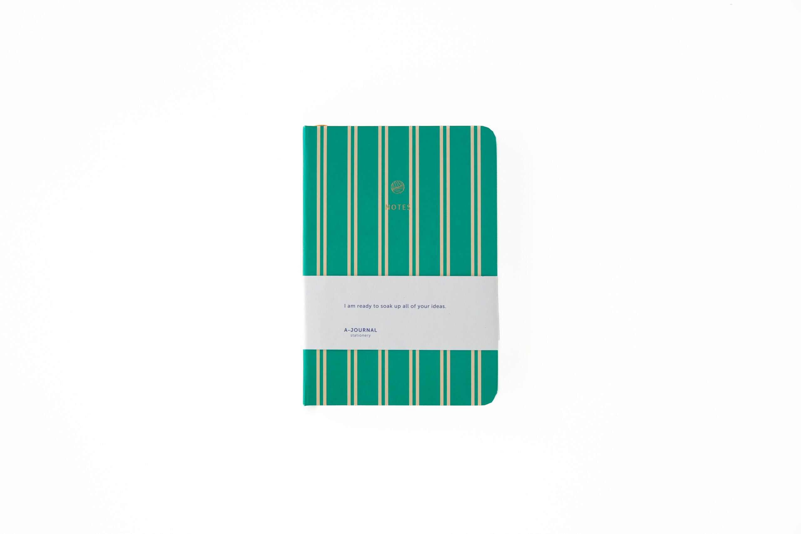 A-Journal - A6 Notebook / Green Stripes