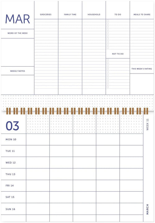 A-Journal 18 months Family Planner – Flow Pink