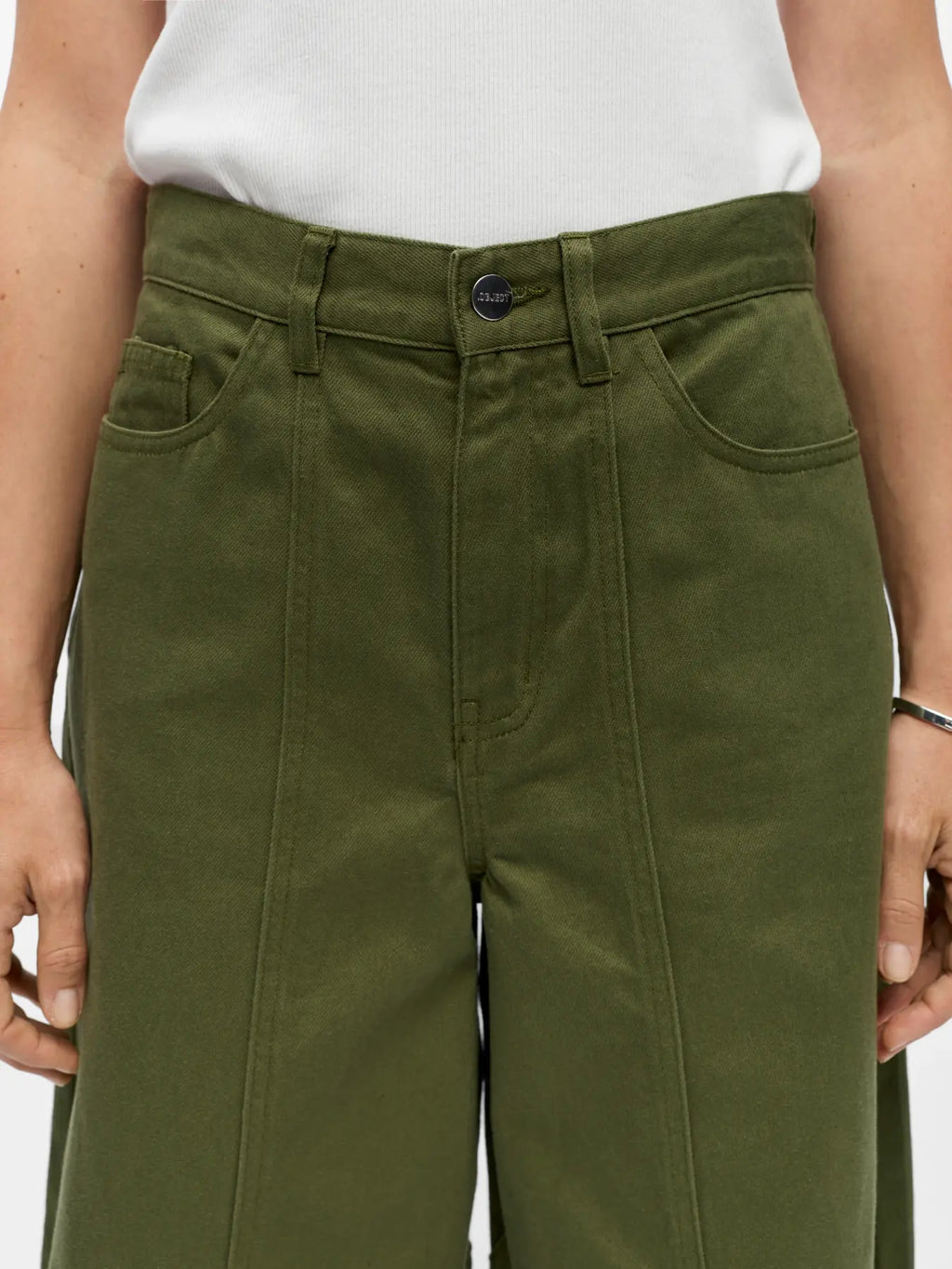 Object - Nanda Loose Pant / Green Melange
