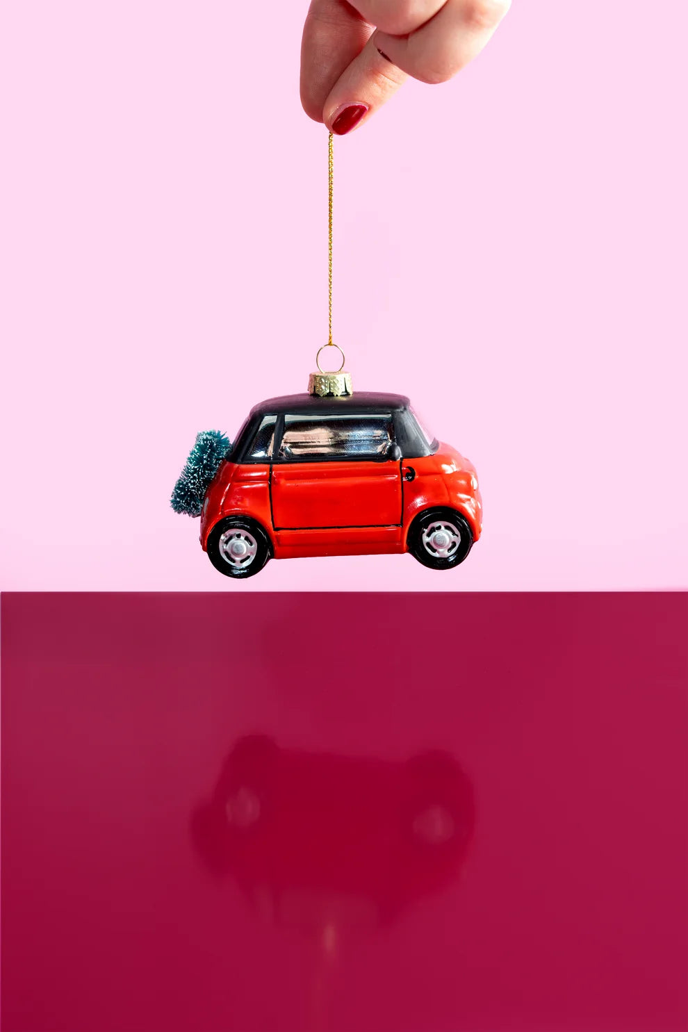 Kerstornament - Stadsauto oranje