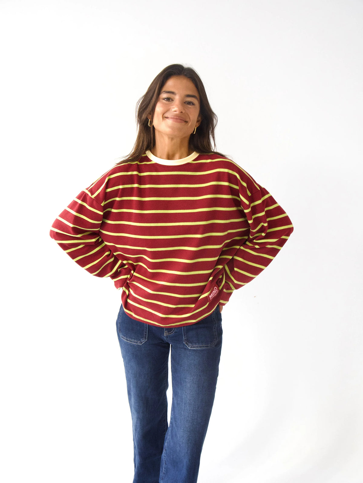 MindTraveler - Míriam Long Sleeve T-shirt / Burgundy Lime