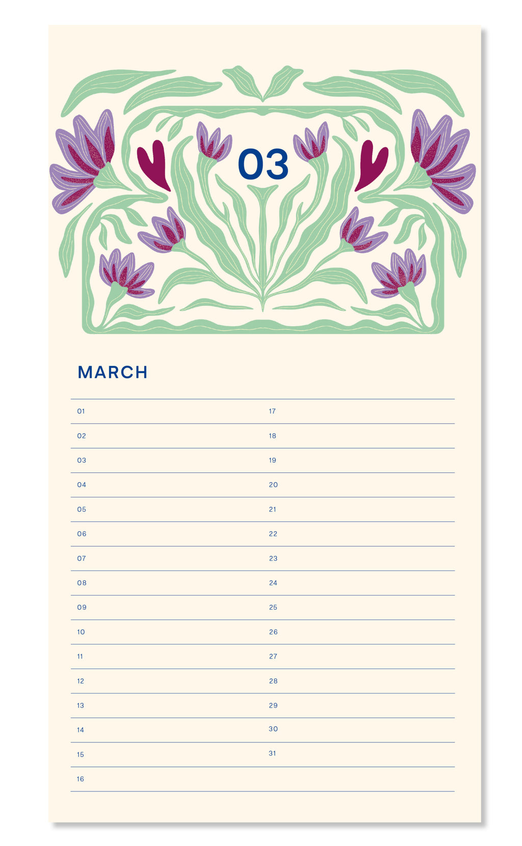 A-Journal - Birthday Calendar Cake
