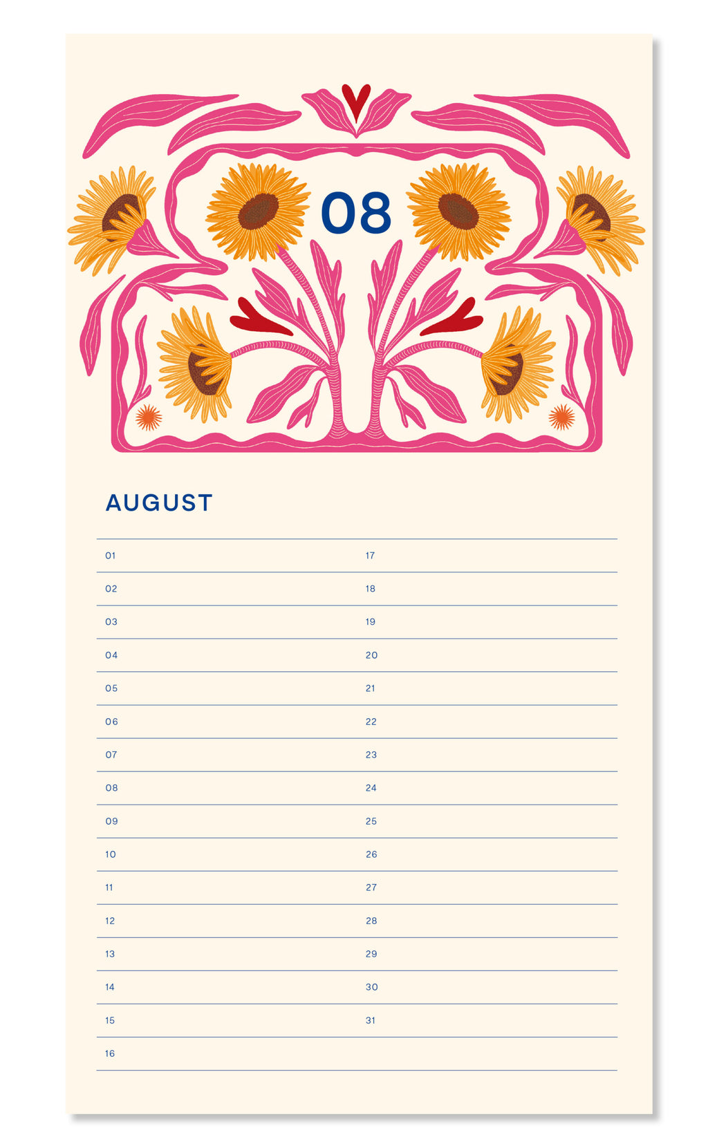 A-Journal - Birthday Calendar Cake