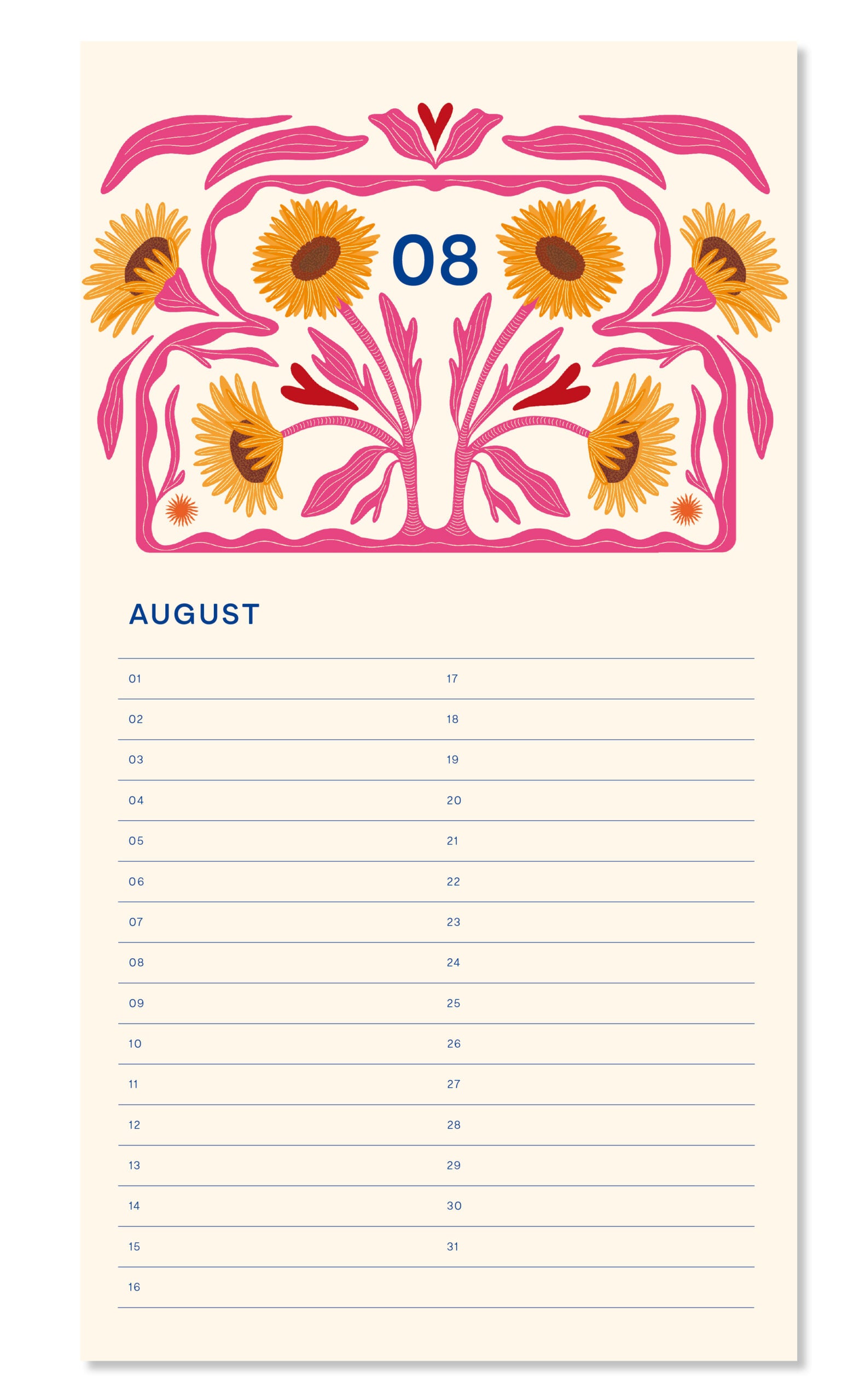 A-Journal - Birthday Calendar Cake