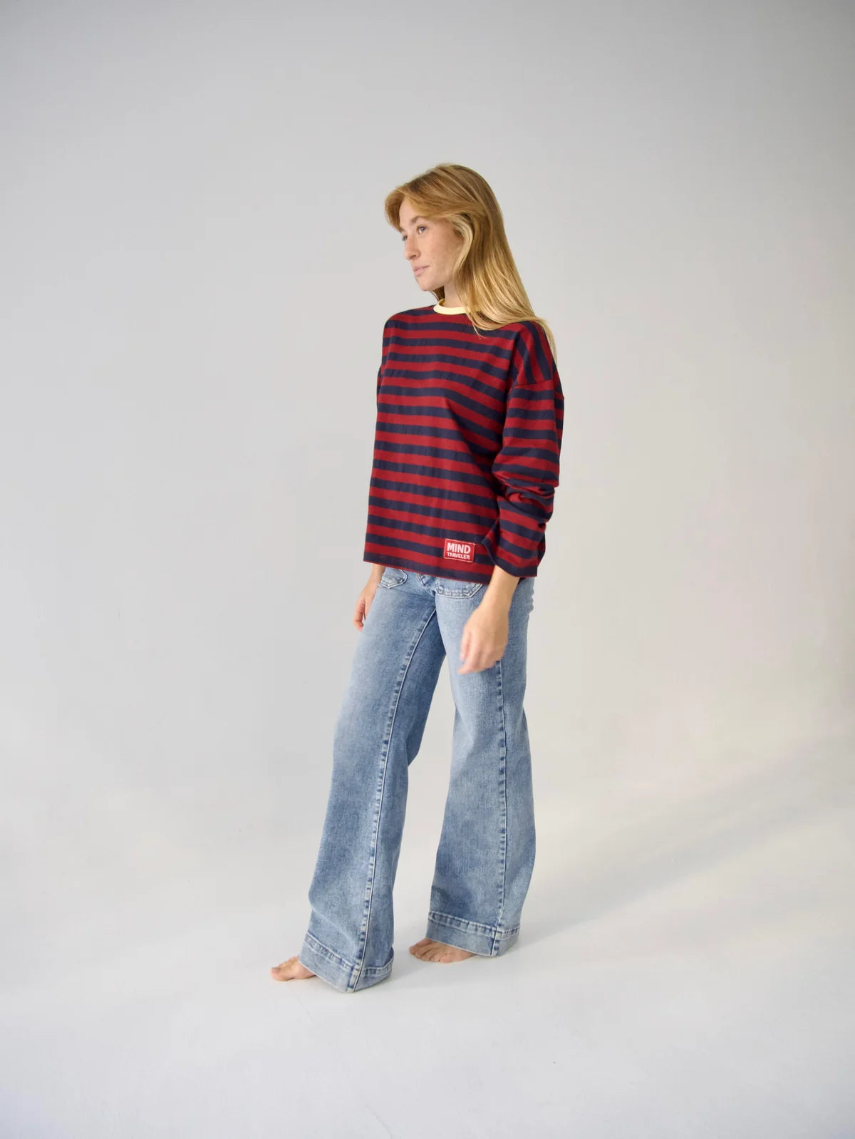 MindTraveler - Núria Long Sleeve T-shirt / Marino Burgundy