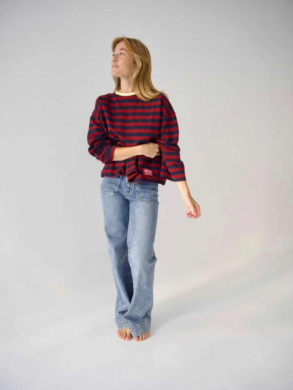 MindTraveler - Núria Long Sleeve T-shirt / Marino Burgundy