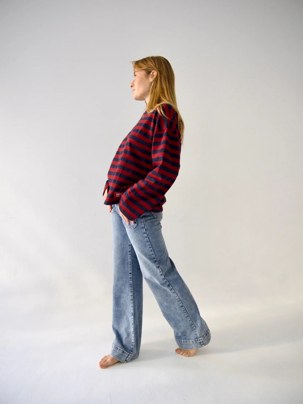 MindTraveler - Núria Long Sleeve T-shirt / Marino Burgundy