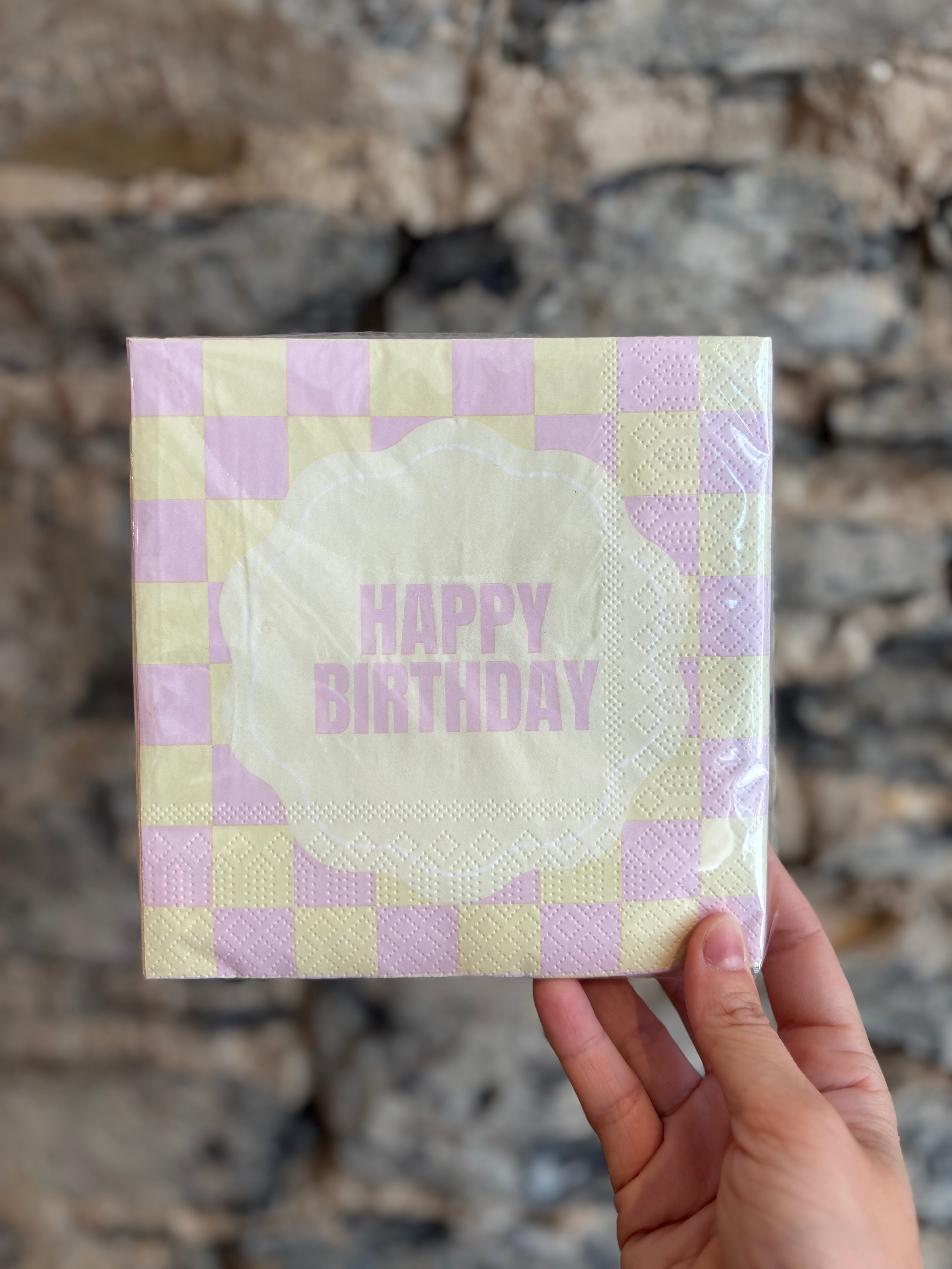Papieren servetten - Happy Birthday