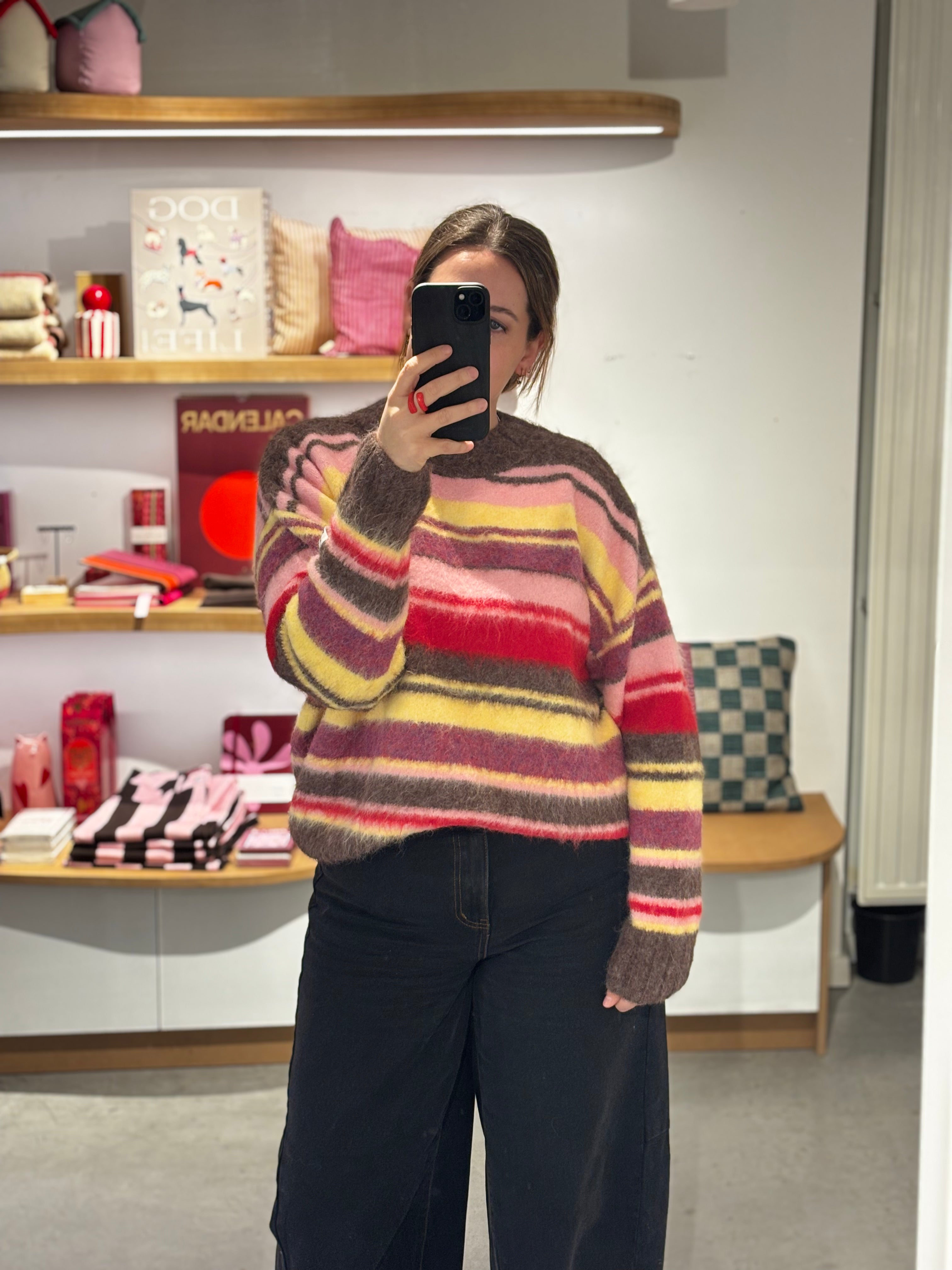 Colourful Rebel - Gardenia Multi Stripe Sweater