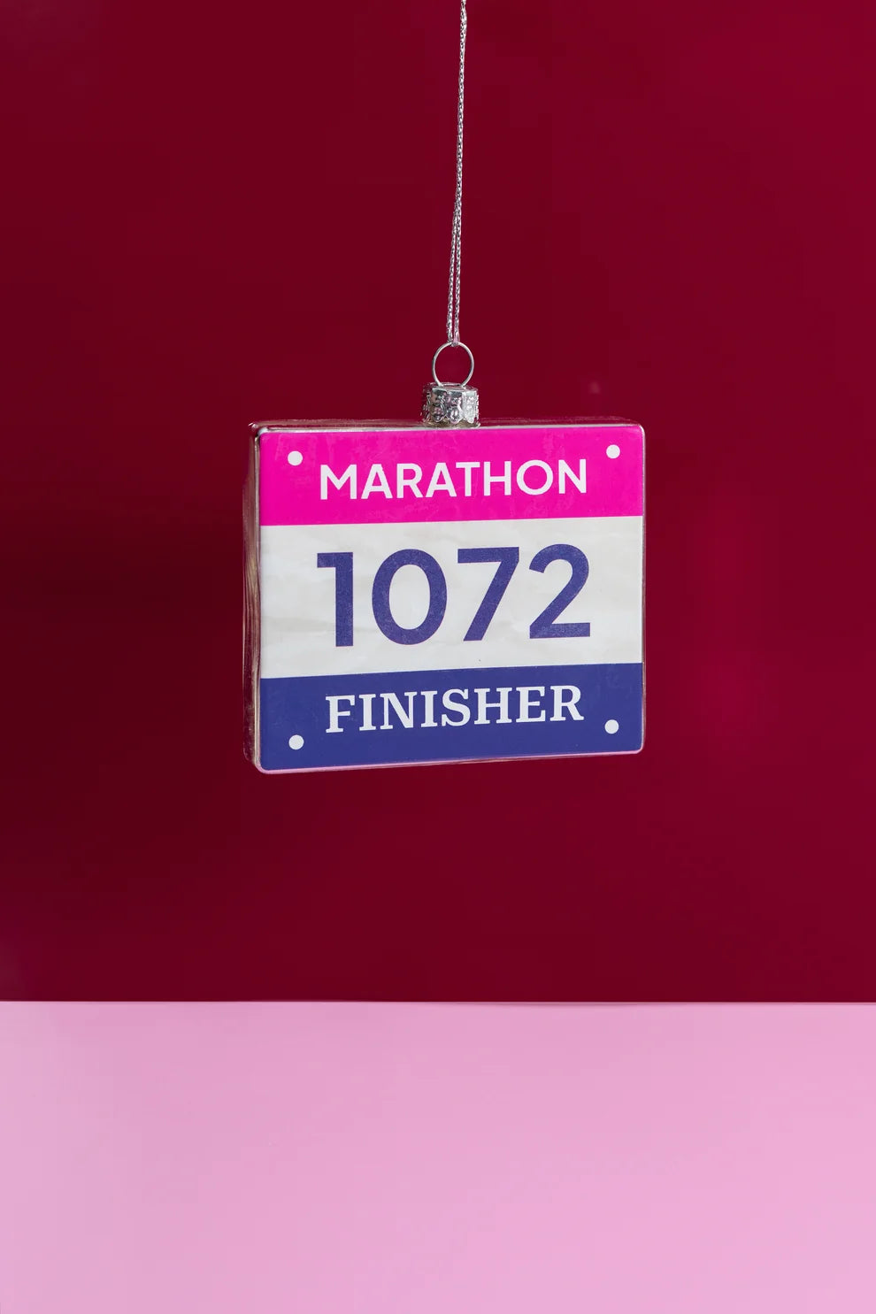 Kerstornament - Marathon startnummer