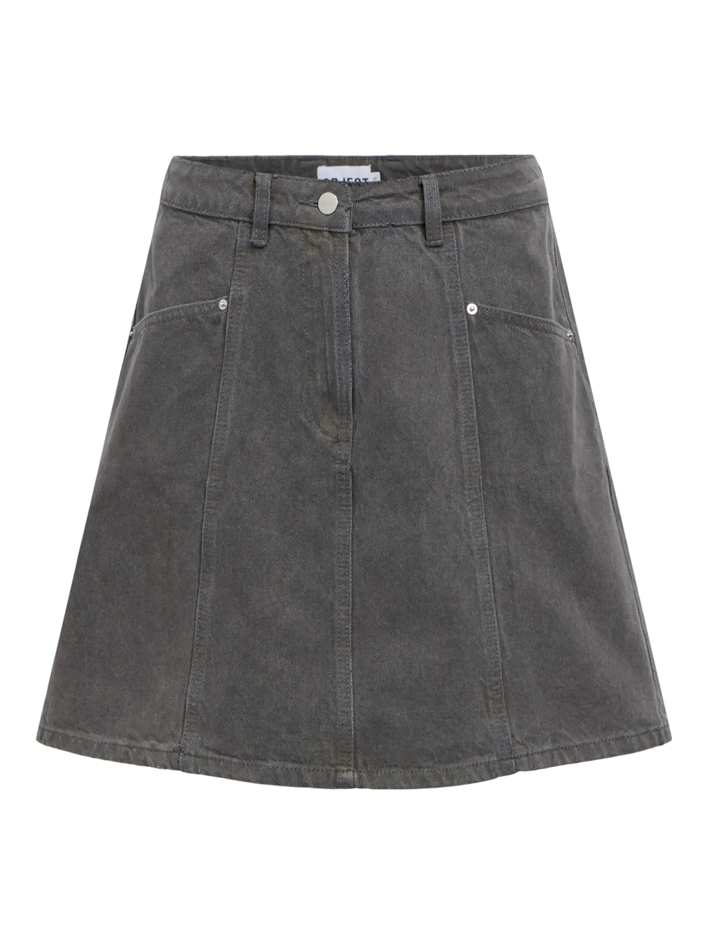 Object - Zoe Short Denim Skirt / Grey Denim