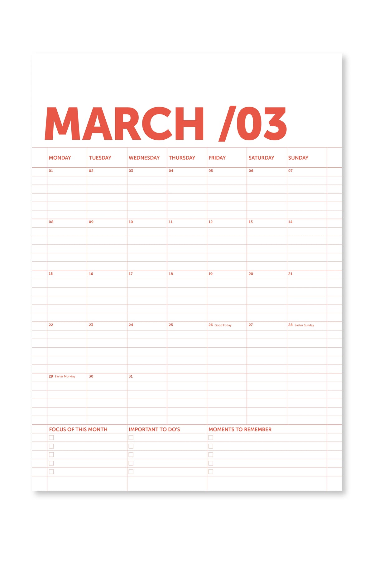 A-Journal - A3 Calendar 2027