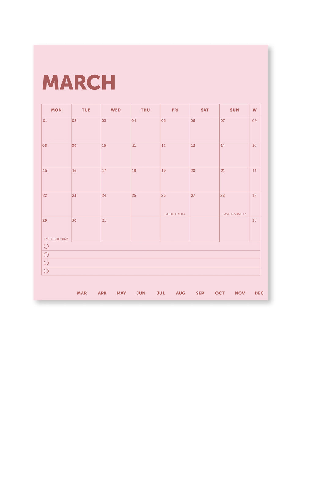 A-Journal Desk Calendar – Green 2027