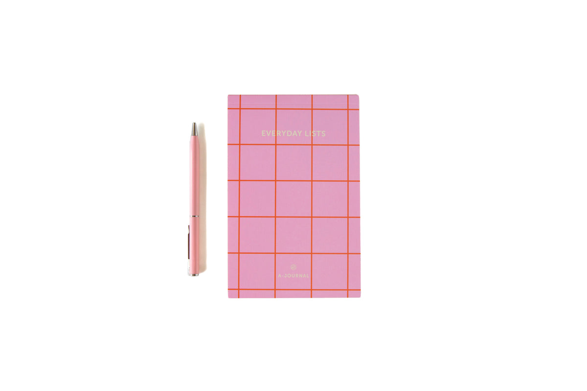 A-Journal - Notepad / Pink Checkered