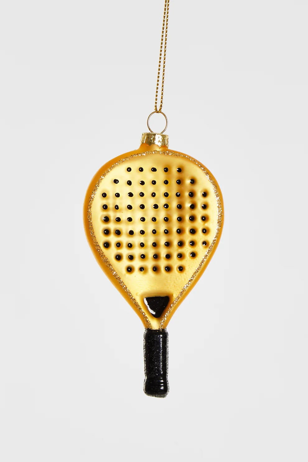 Kerstornament - Padelracket Gold