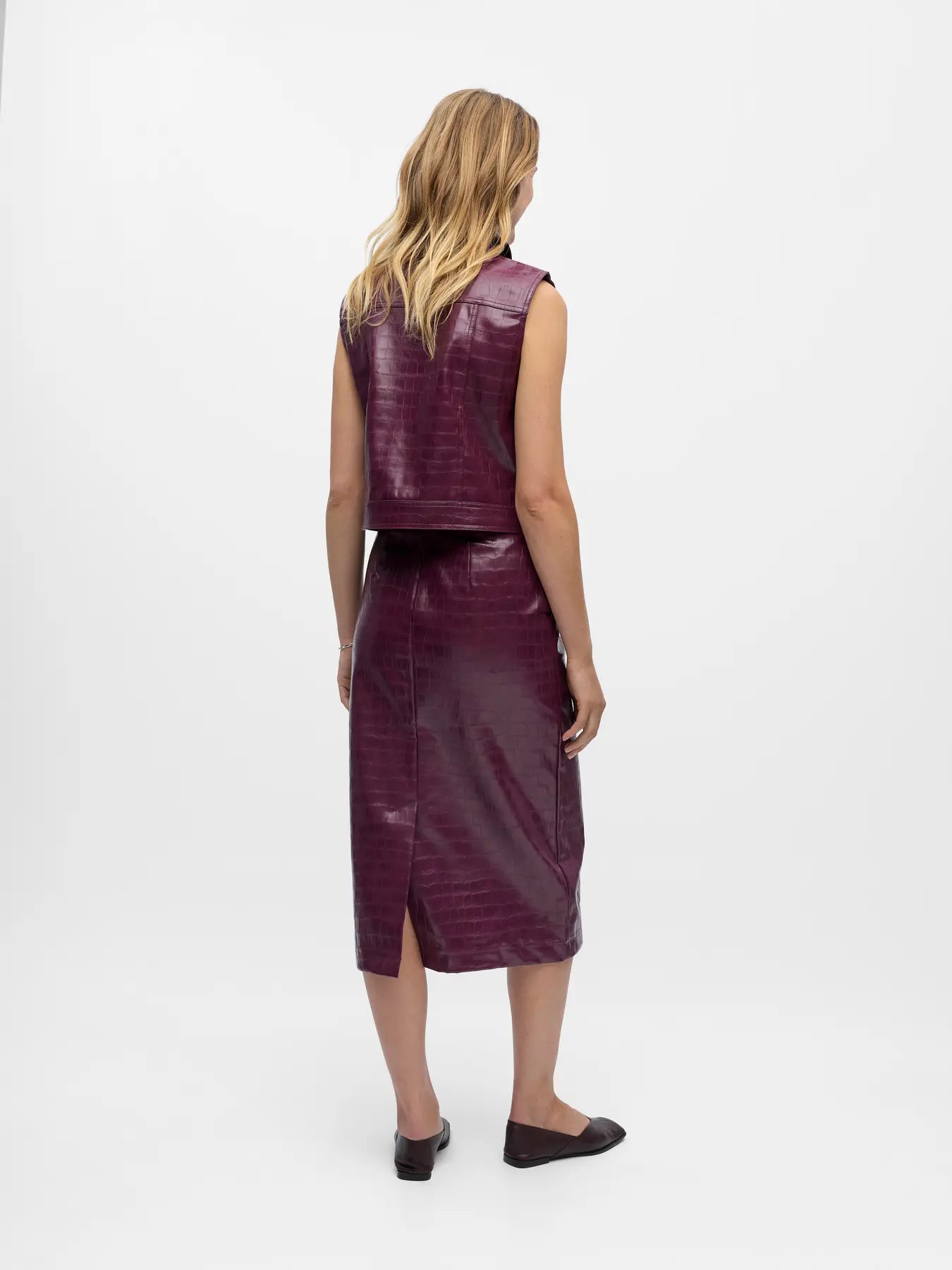 Object High Waist Skirt - Mauve Wine