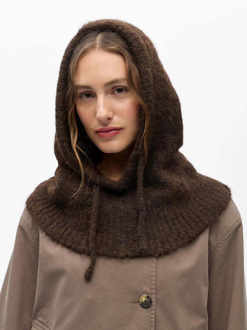 Object - Milu Knitted Cable Balaclava / Java