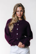 Colourful Rebel - Yara Knitted Cardigan / Merlot Red